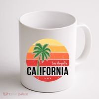 Los Angeles California Retro Circle Coffee Mug thumb 1