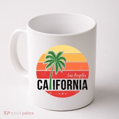 Los Angeles California Retro Circle Coffee Mug