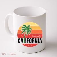 Los Angeles California Retro Circle Coffee Mug thumb 0
