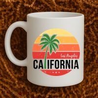 Los Angeles California Retro Circle Coffee Mug thumb 2