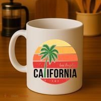 Los Angeles California Retro Circle Coffee Mug thumb 4