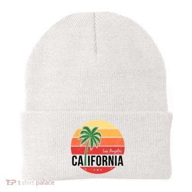 Los Angeles California Retro Circle Beanie