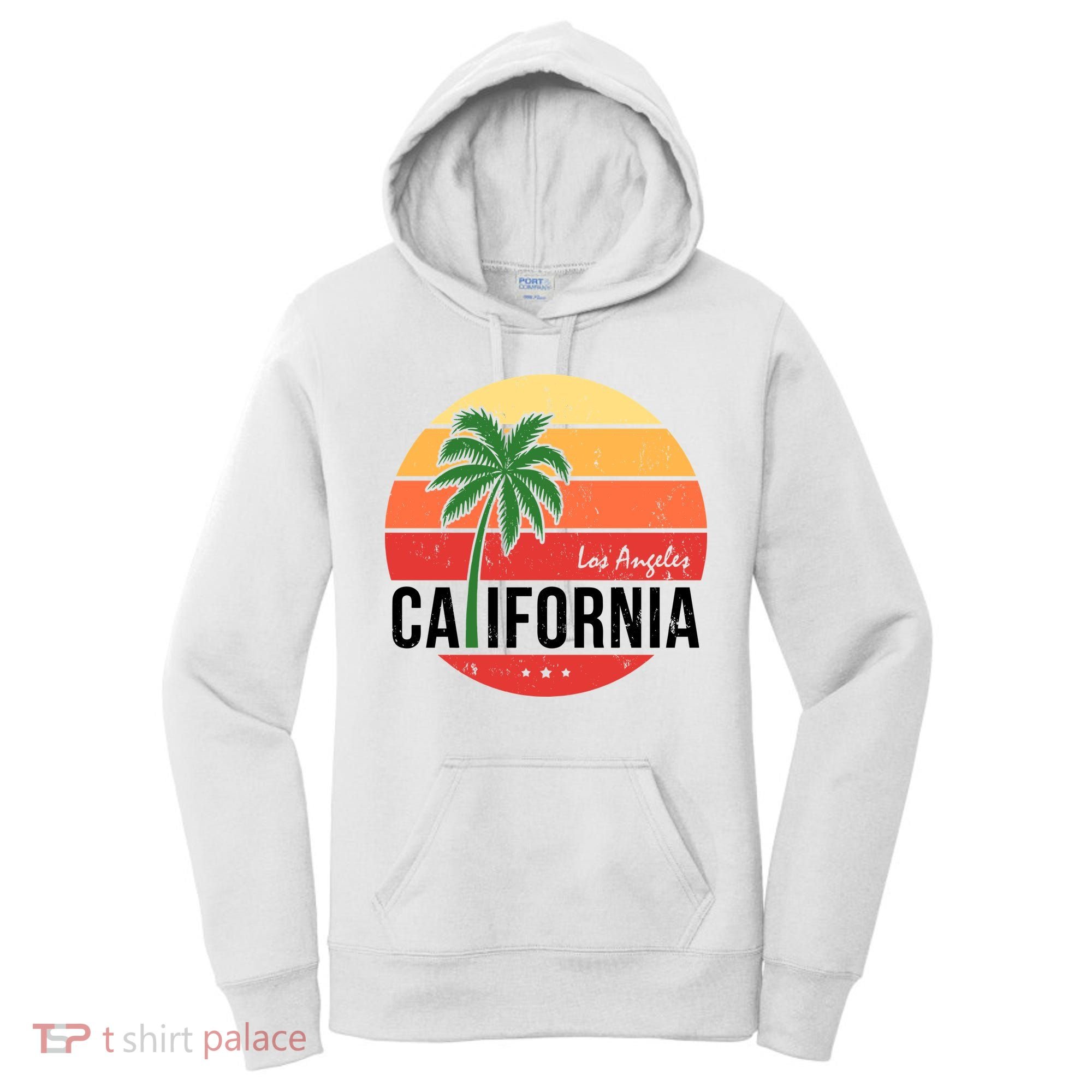 Los Angeles California Retro Circle Women's Hoodie