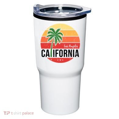 Los Angeles California Retro Circle Tumbler