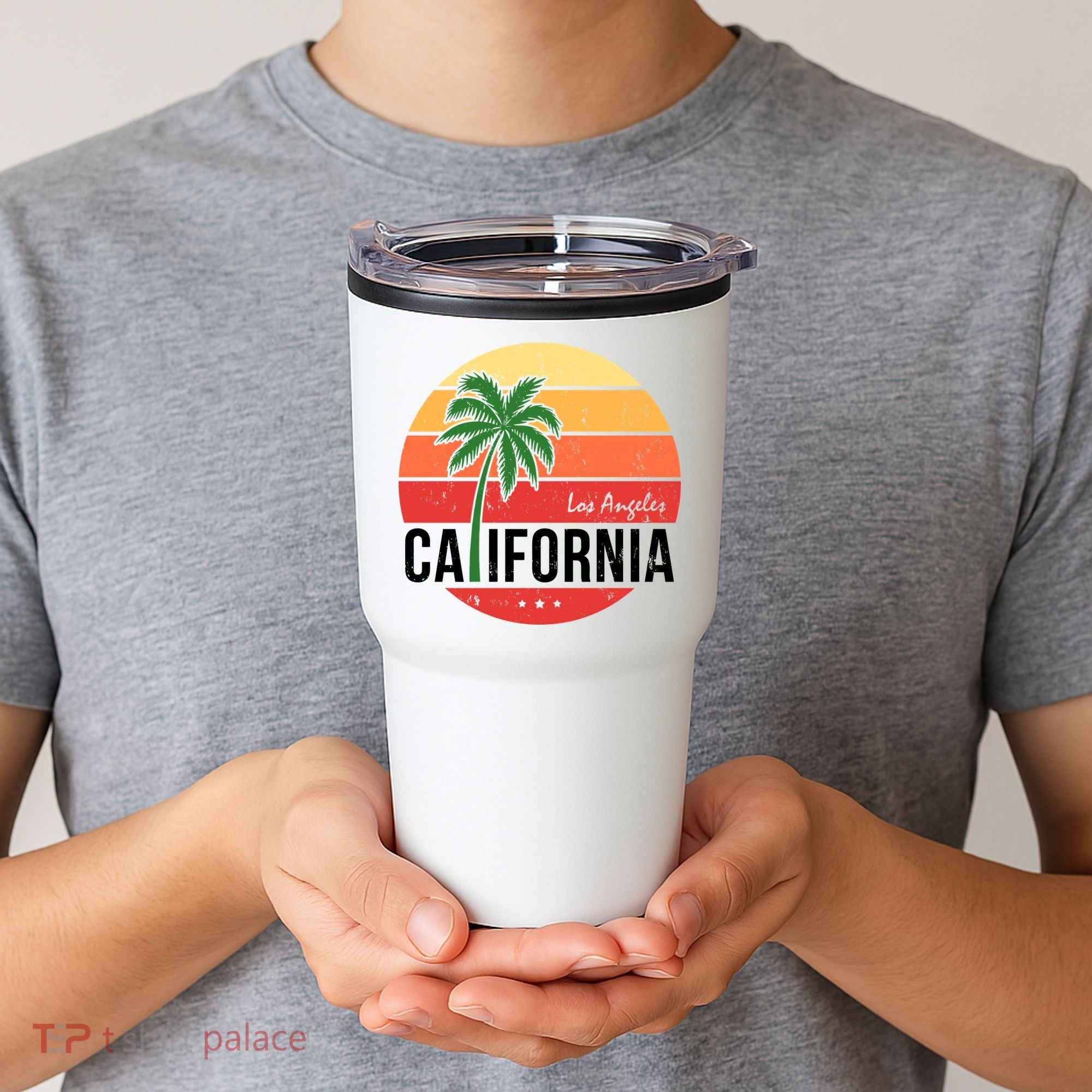 Los Angeles California Retro Circle Tumbler