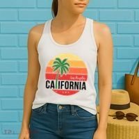 Los Angeles California Retro Circle Women's Tank Top thumb 2