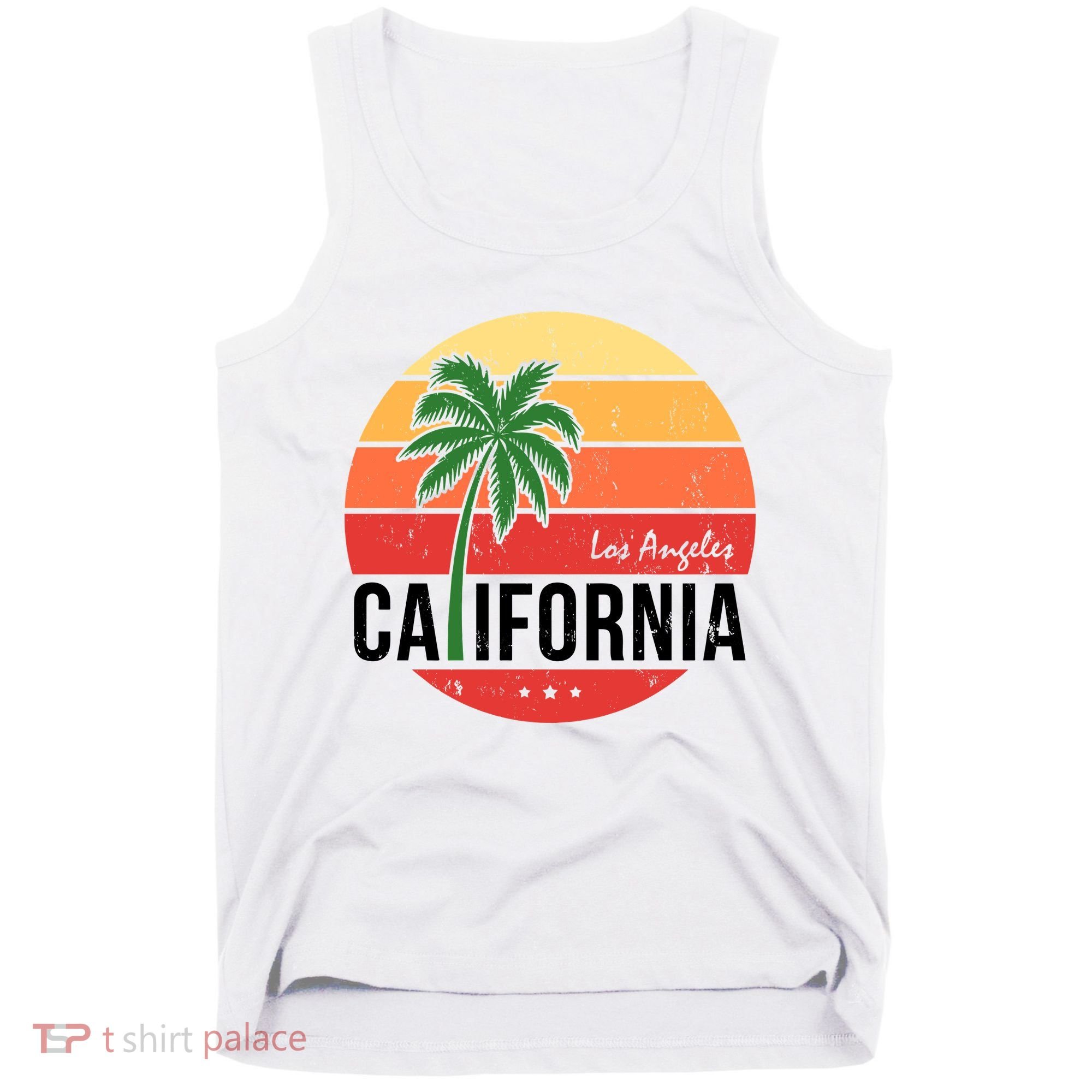 Los Angeles California Retro Circle Tank Top