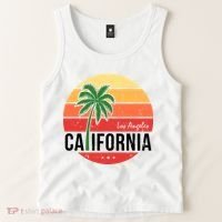 Los Angeles California Retro Circle Tank Top thumb 2
