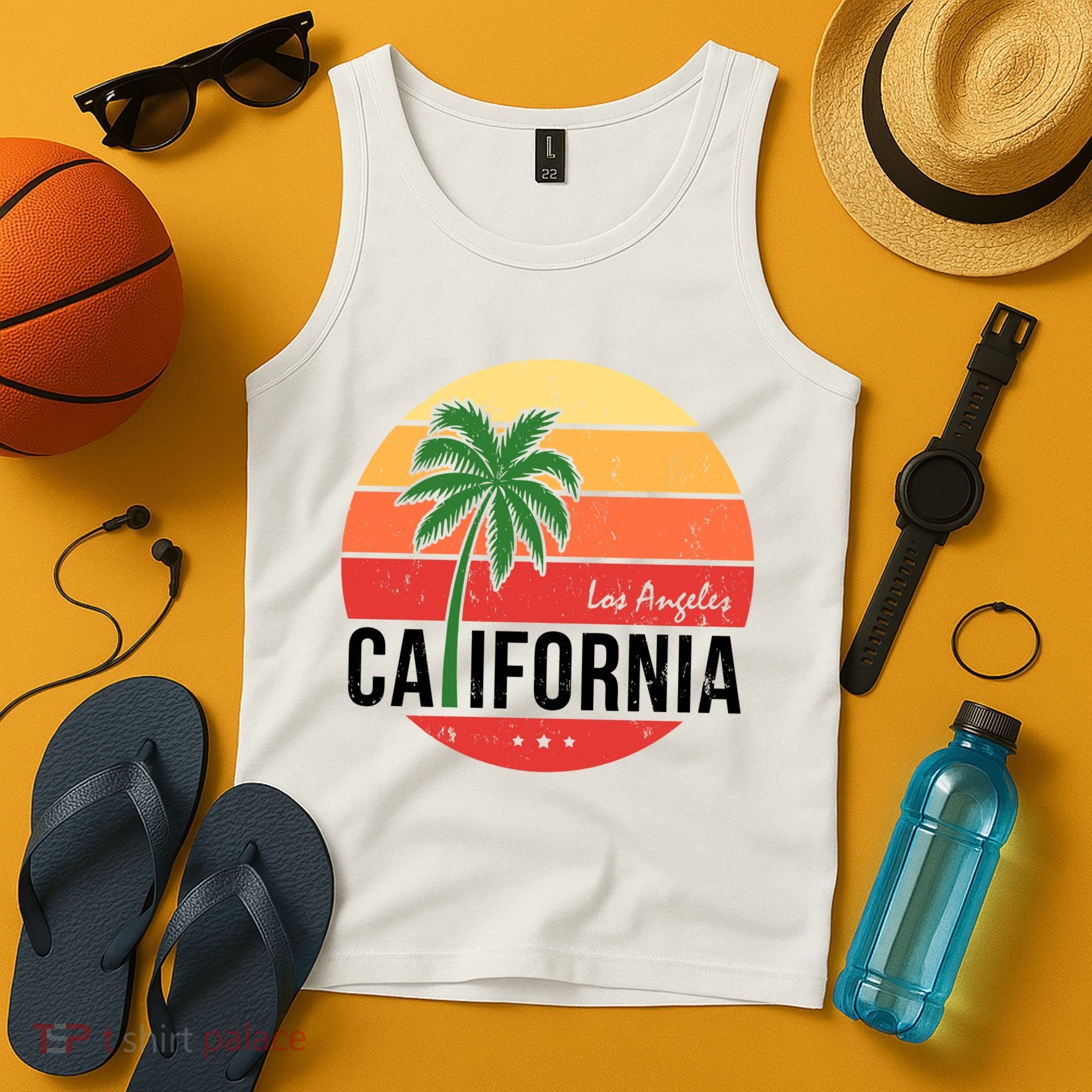 Los Angeles California Retro Circle Tank Top