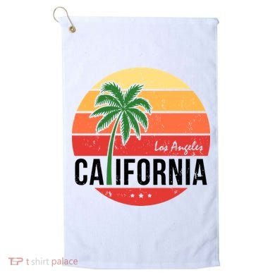 Los Angeles California Retro Circle Golf Towel