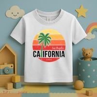 Los Angeles California Retro Circle Toddler T-Shirt thumb 3