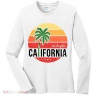 Los Angeles California Retro Circle Women's Long Sleeve Shirt thumb 0