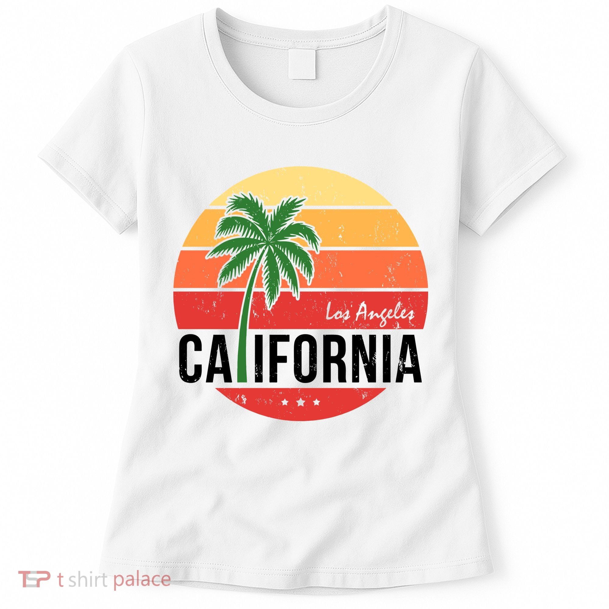 Los Angeles California Retro Circle Women's T-Shirt