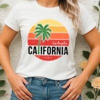 Los Angeles California Retro Circle Women's T-Shirt thumb 2