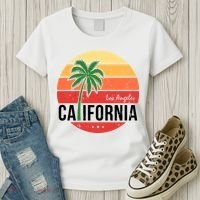 Los Angeles California Retro Circle Women's T-Shirt thumb 3