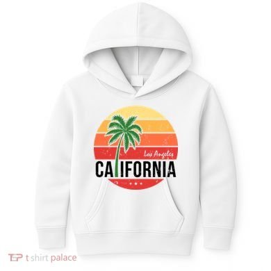 Los Angeles California Retro Circle Kids Hoodie