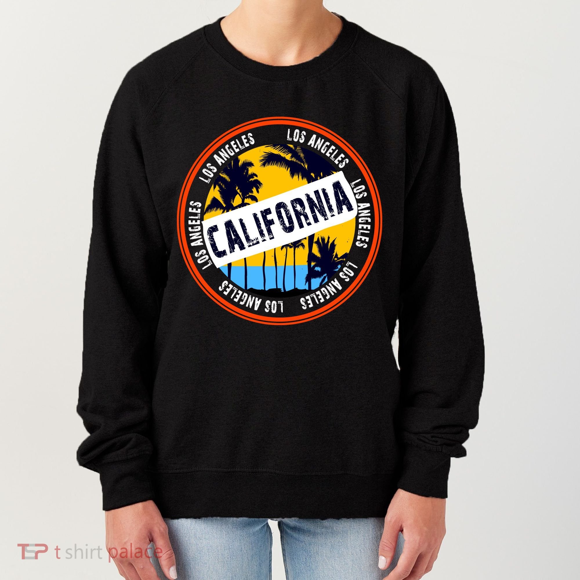 Los Angeles California Retro Circle LA Women's Sweatshirt