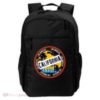 Los Angeles California Retro Circle LA Backpack thumb 0