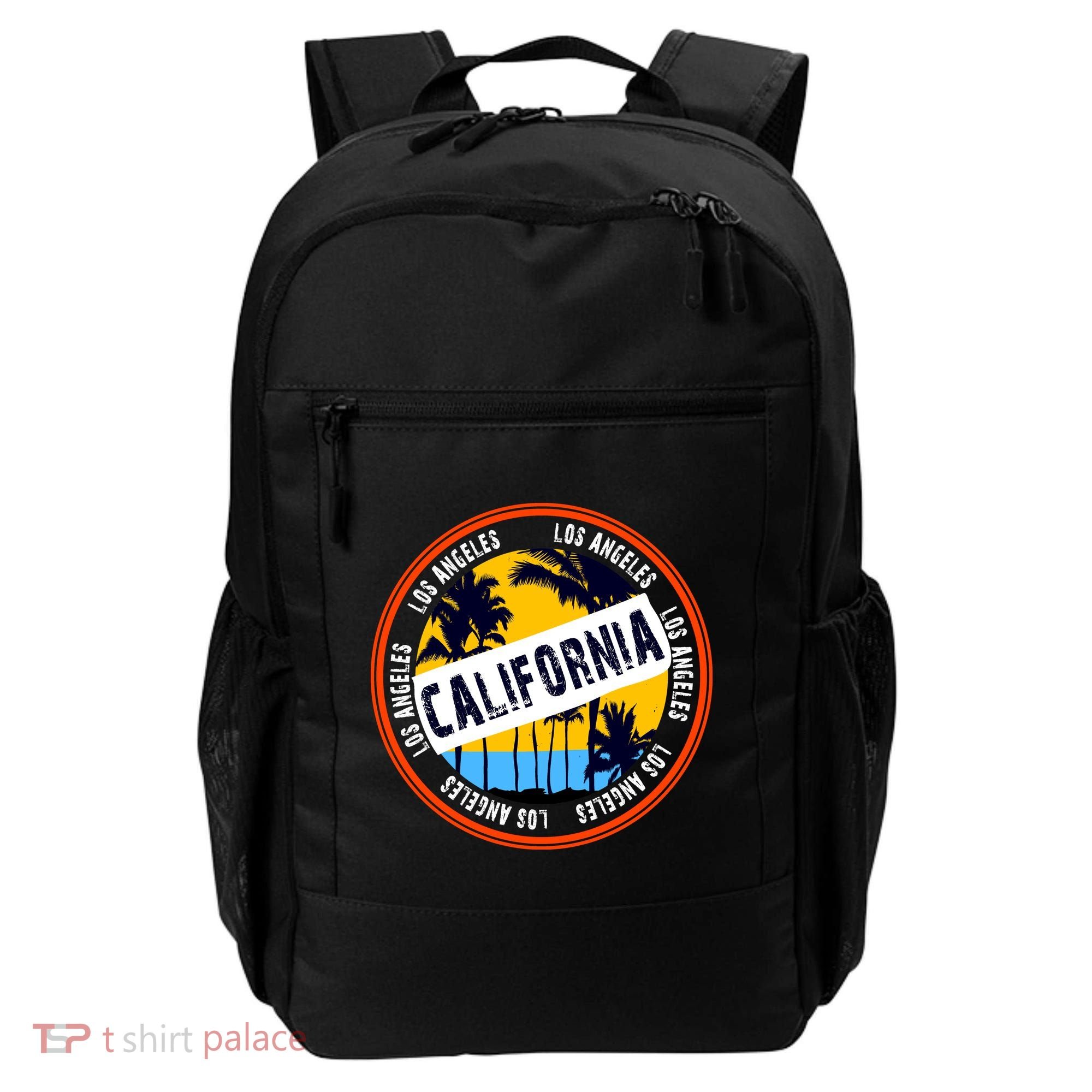 Los Angeles California Retro Circle LA Backpack