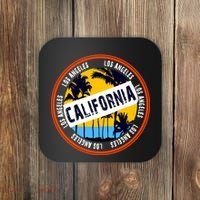 Los Angeles California Retro Circle LA Coaster thumb 0
