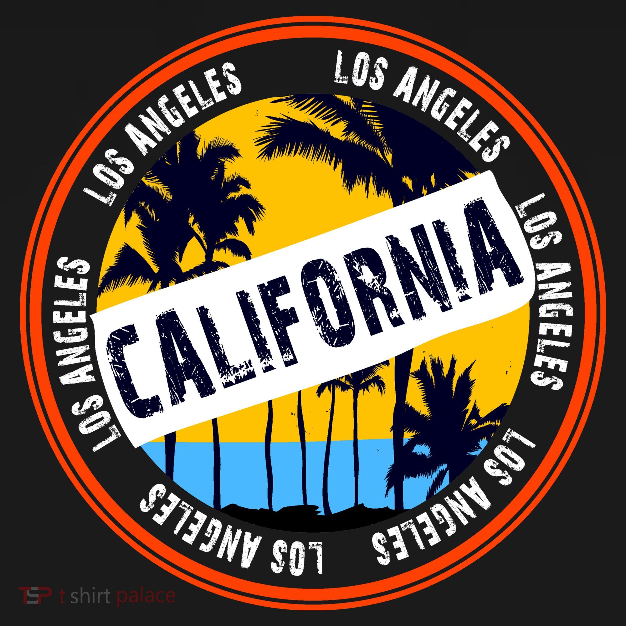 Los Angeles California Retro Circle LA Coaster