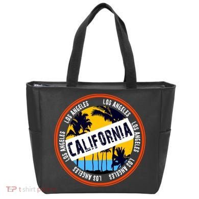 Los Angeles California Retro Circle LA Tote Bag