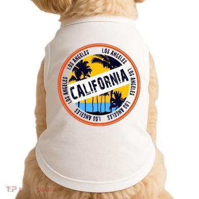 Los Angeles California Retro Circle LA Doggie Tank