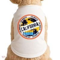 Los Angeles California Retro Circle LA Doggie Tank thumb 0