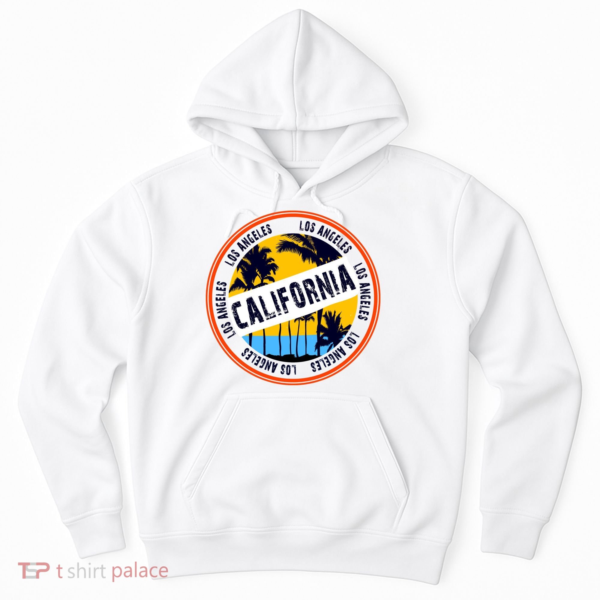 Los Angeles California Retro Circle LA Hoodie