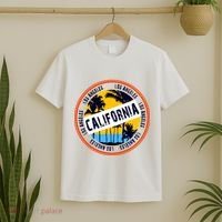 Los Angeles California Retro Circle LA T-Shirt thumb 2
