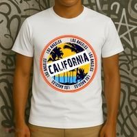 Los Angeles California Retro Circle LA T-Shirt thumb 3
