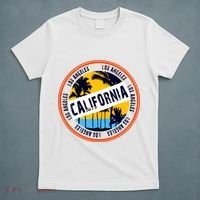 Los Angeles California Retro Circle LA T-Shirt thumb 5