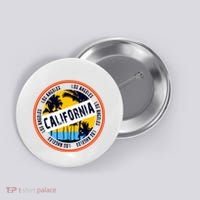 Los Angeles California Retro Circle LA Button thumb 0