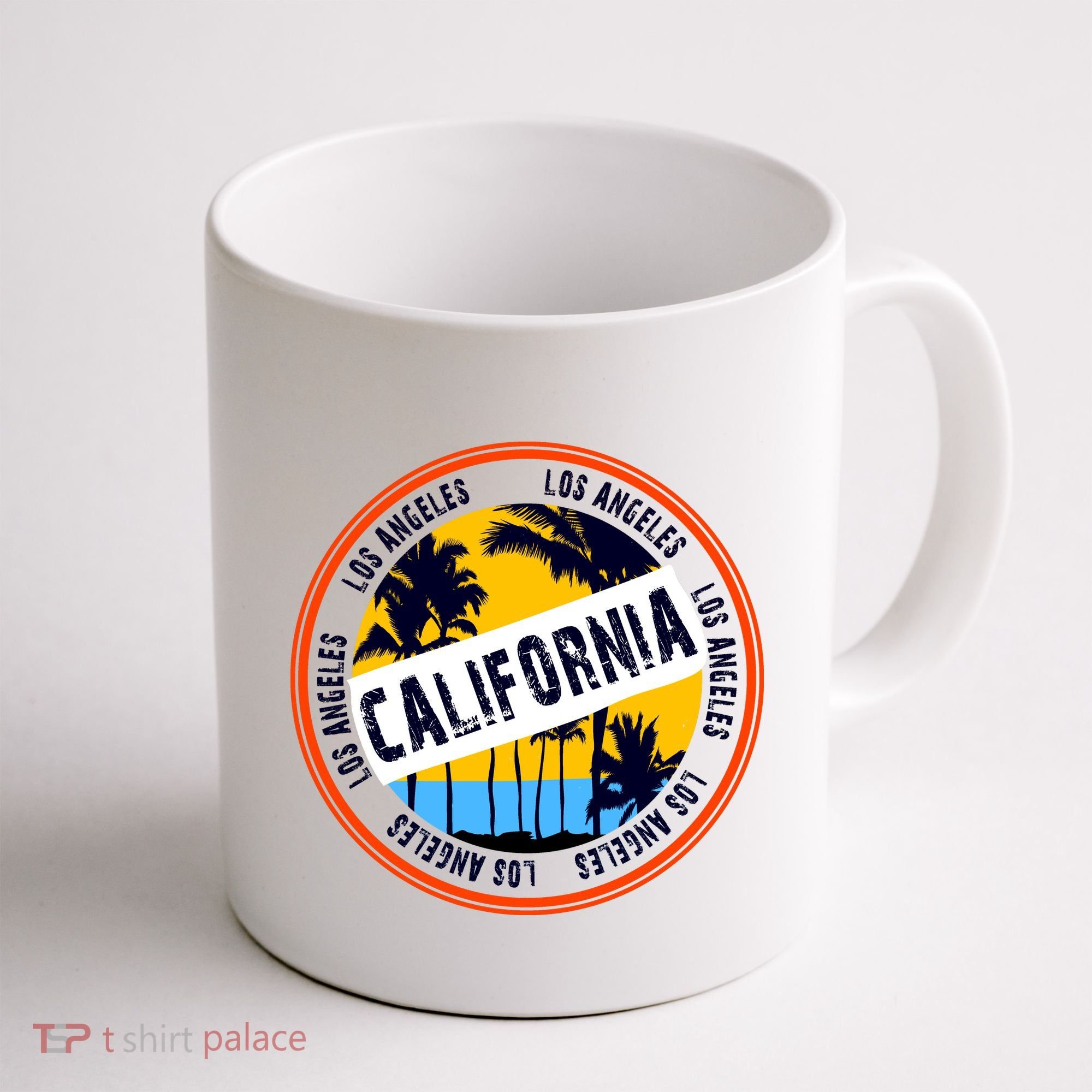 Los Angeles California Retro Circle LA Coffee Mug
