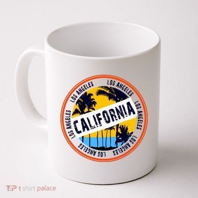 Los Angeles California Retro Circle LA Coffee Mug