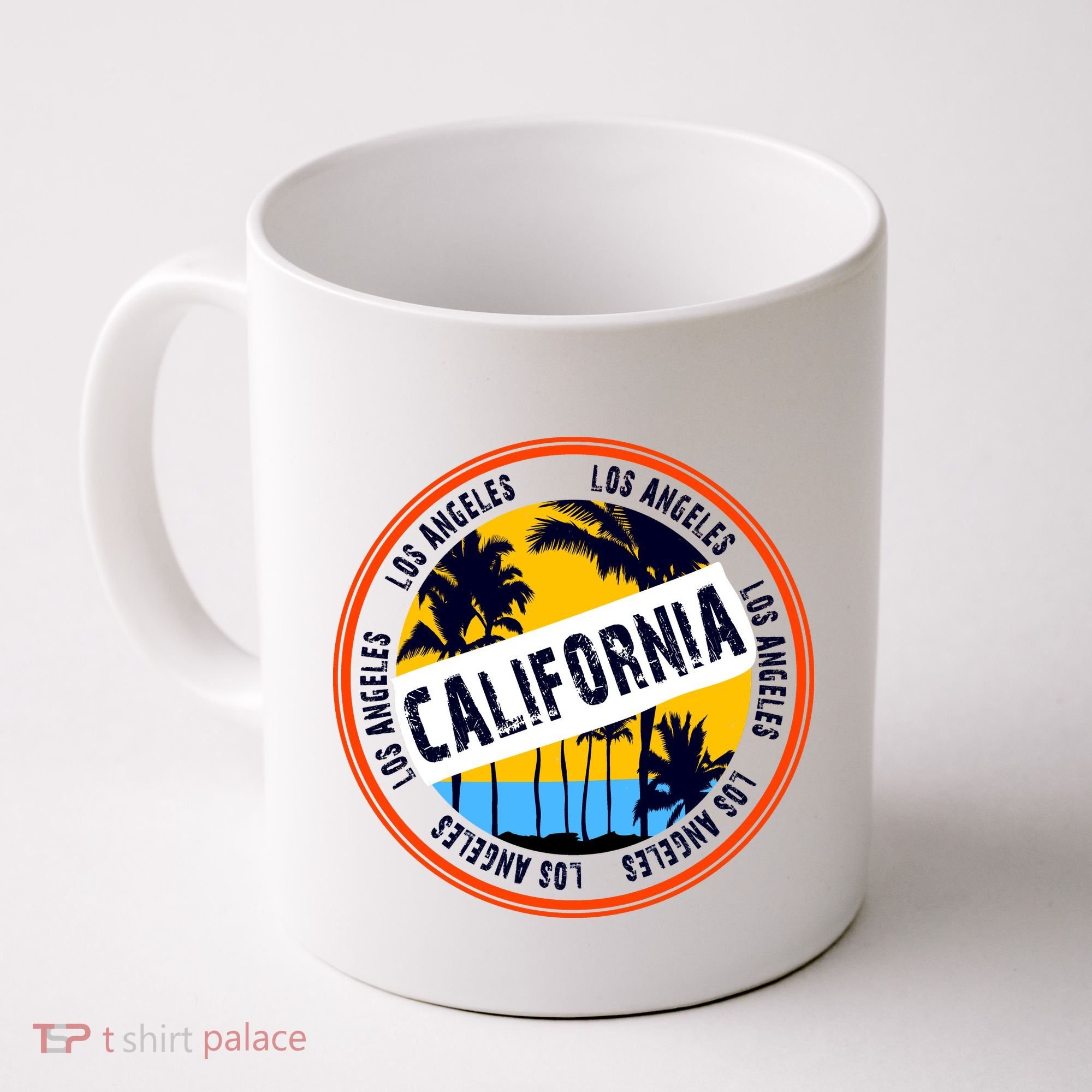 Los Angeles California Retro Circle LA Coffee Mug