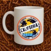 Los Angeles California Retro Circle LA Coffee Mug thumb 2
