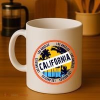 Los Angeles California Retro Circle LA Coffee Mug thumb 4
