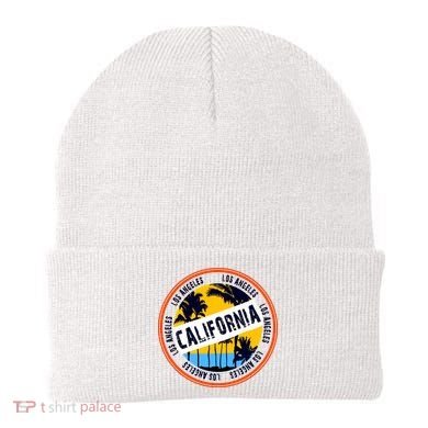 Los Angeles California Retro Circle LA Beanie