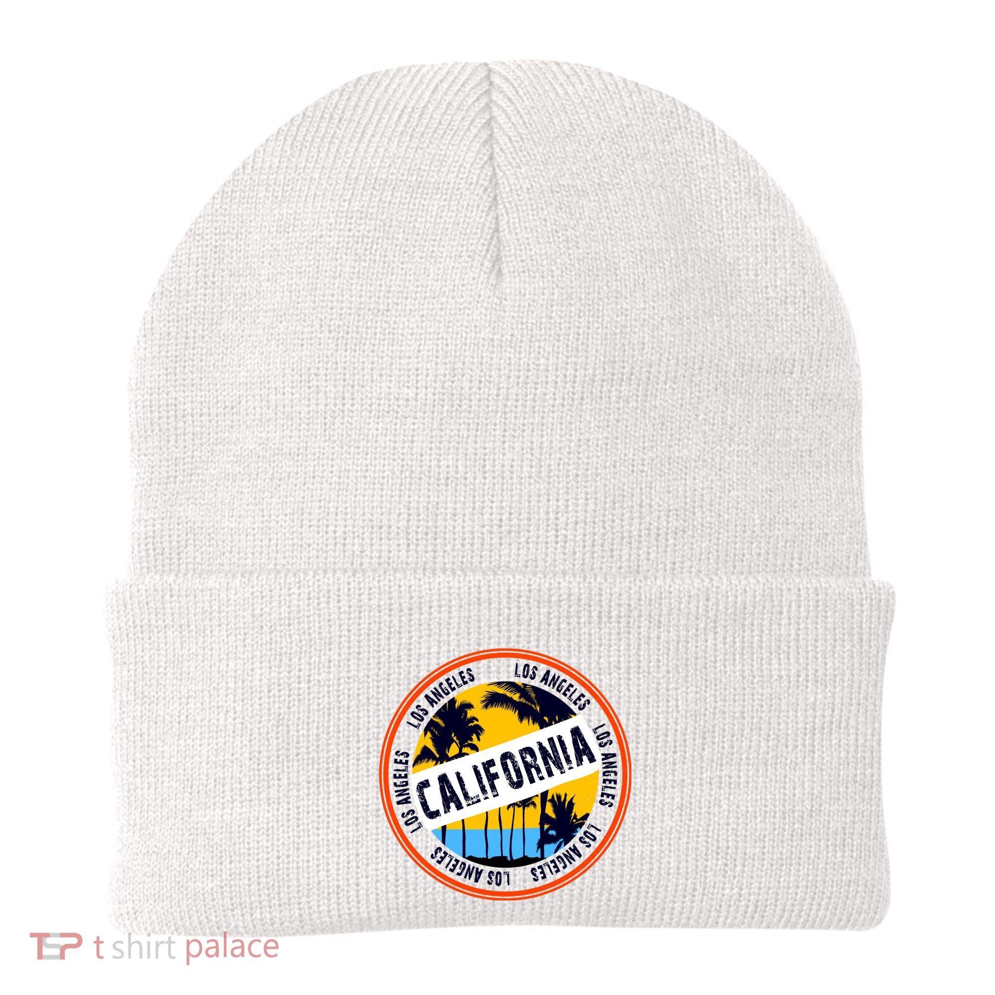 Los Angeles California Retro Circle LA Beanie