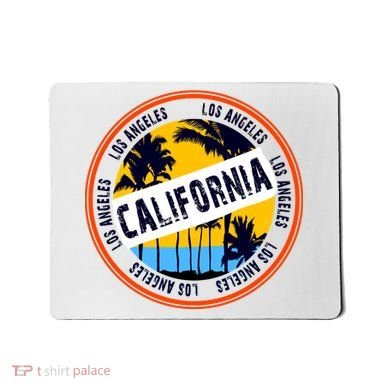 Los Angeles California Retro Circle LA Mousepad