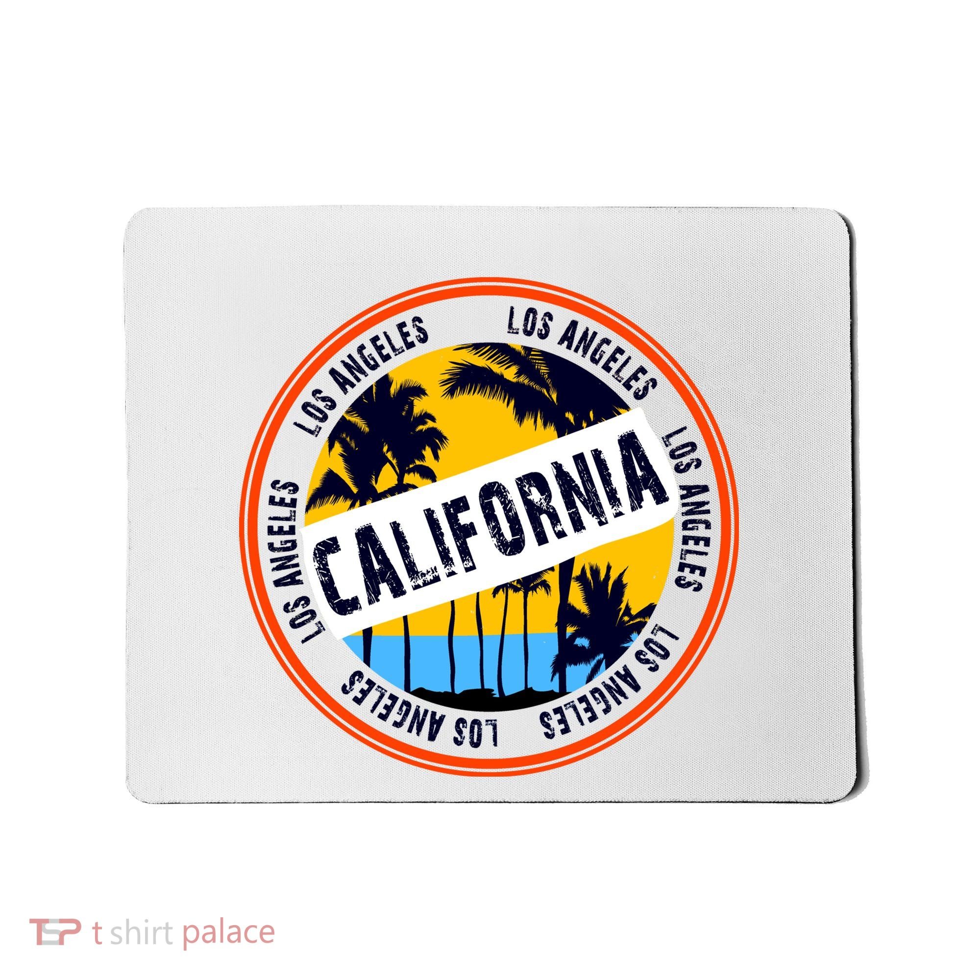 Los Angeles California Retro Circle LA Mousepad