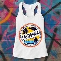 Los Angeles California Retro Circle LA Women's Tank Top thumb 3