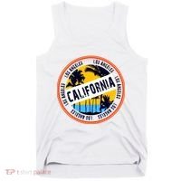 Los Angeles California Retro Circle LA Tank Top thumb 0