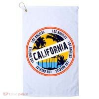 Los Angeles California Retro Circle LA Golf Towel thumb 0