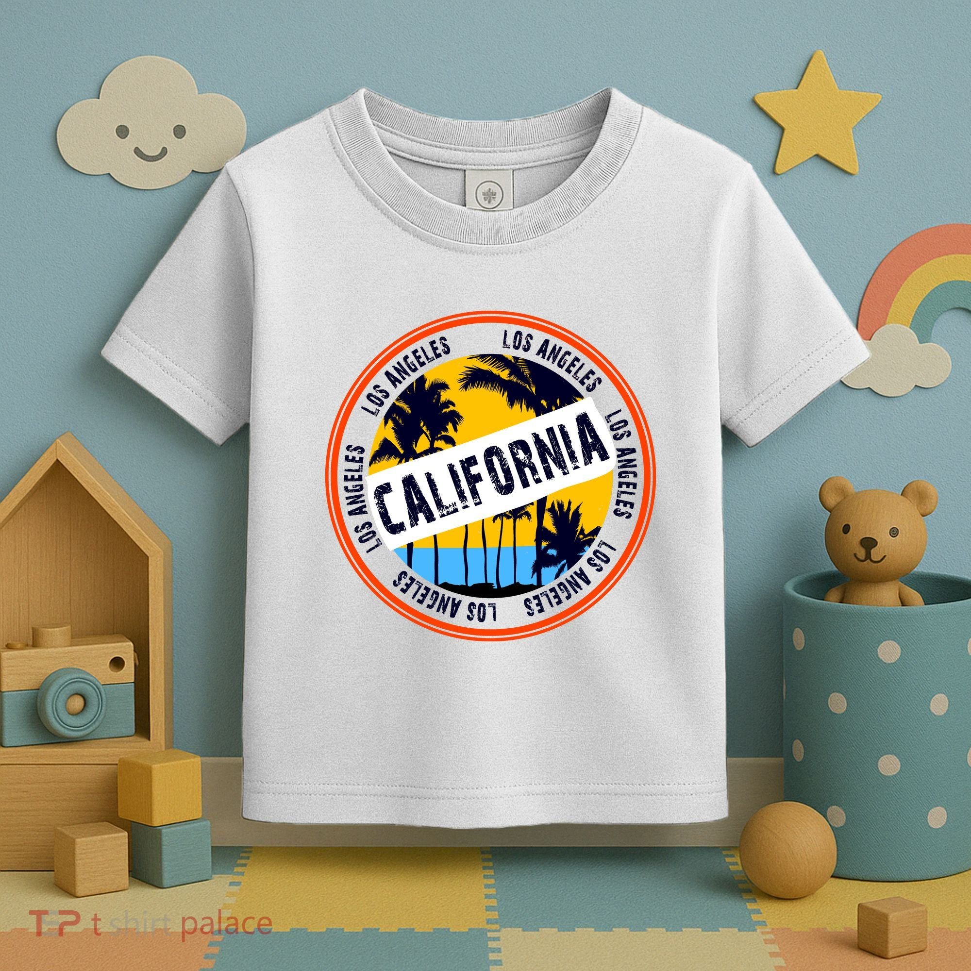 Los Angeles California Retro Circle LA Toddler T-Shirt