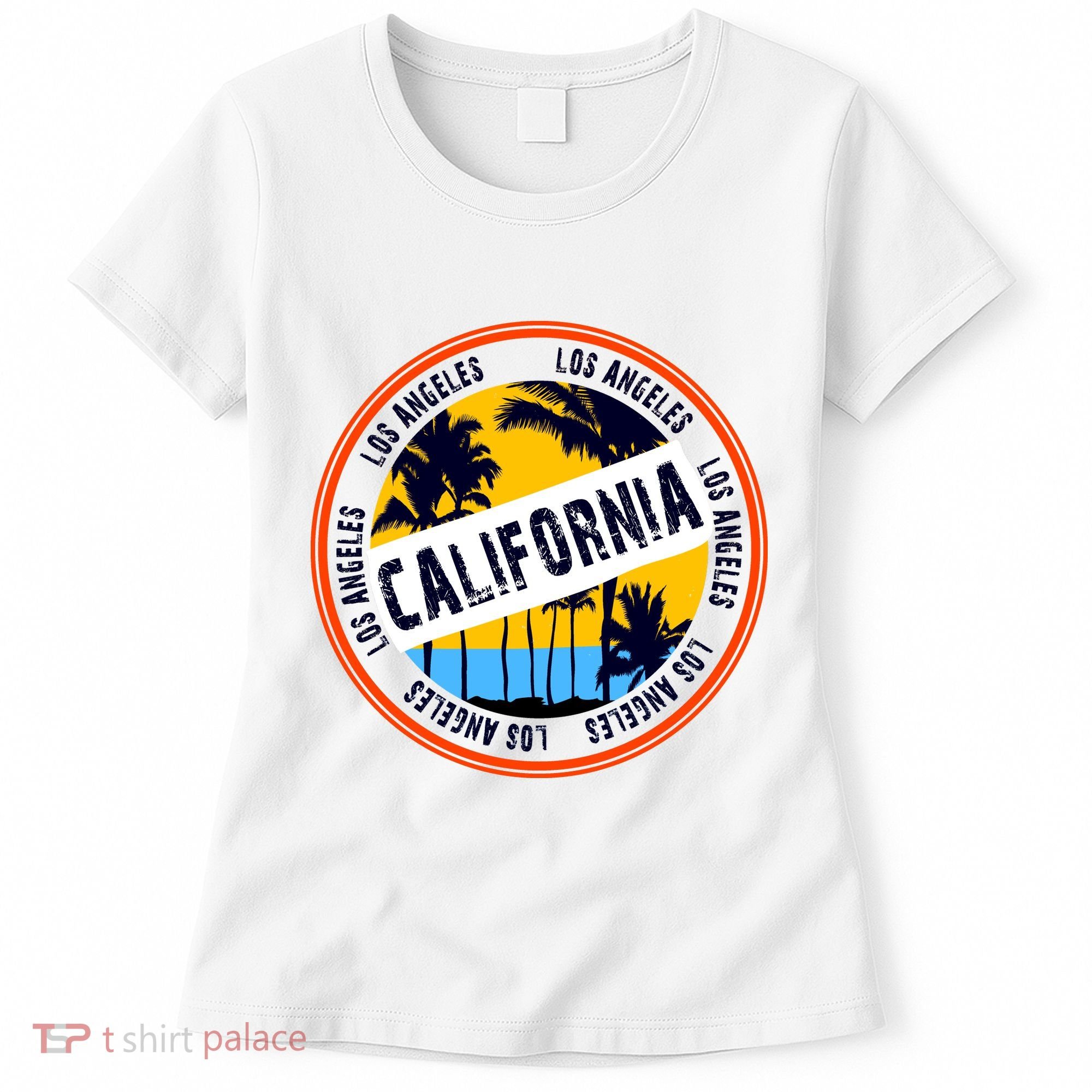 Los Angeles California Retro Circle LA Women's T-Shirt