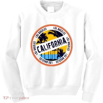Los Angeles California Retro Circle LA Kids Sweatshirt