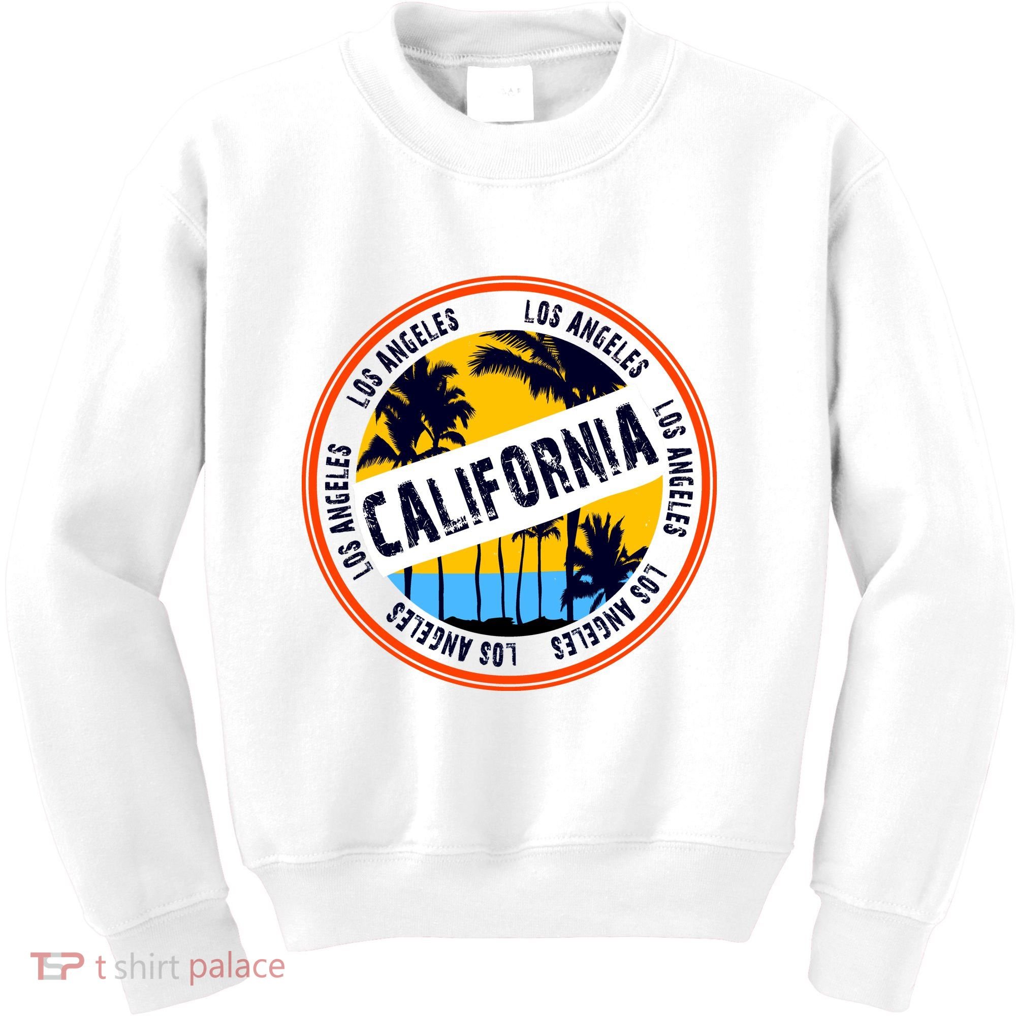 Los Angeles California Retro Circle LA Kids Sweatshirt