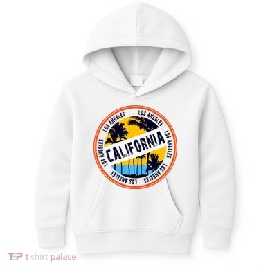 Los Angeles California Retro Circle LA Kids Hoodie